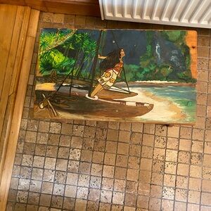 Wooden painted steps tool